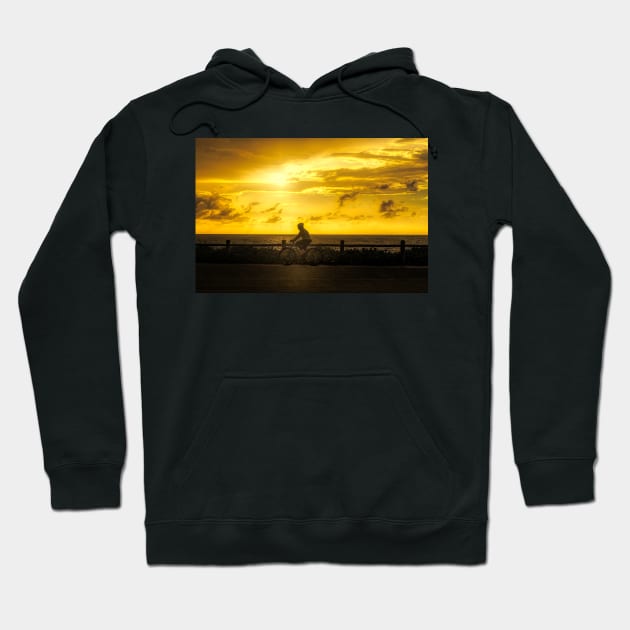 Bike ride at sunset Hoodie by Memories4you